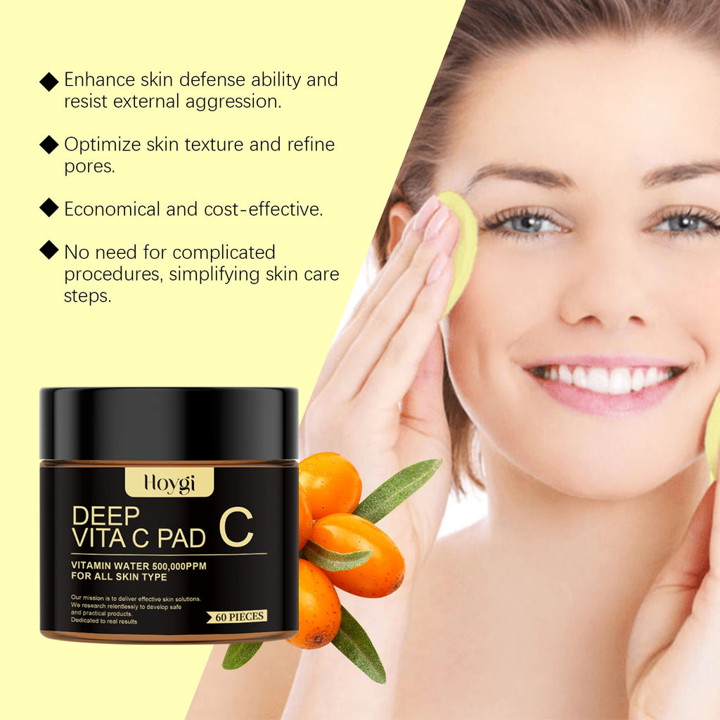 Vitamin C Pads Exfoliating Acne Remover Brightening Improve Skin Gloss Shrink Pores Oil Control Moisturize Nourishing Skin Care