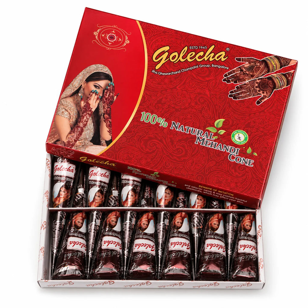 GOLECHA Brown Henna Tattoo Pigment Paste 30g For Faux Freckles Mehndi Body Art Temporary Tattoo Supplies Natural Skin Tint Cone