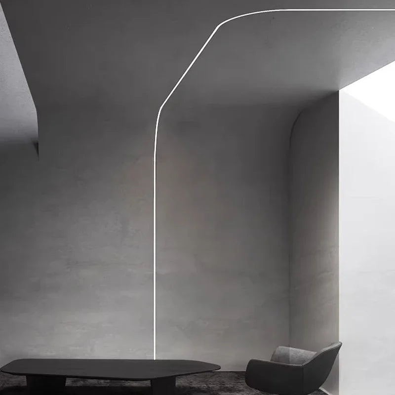 0.5/1M Bendable Led Aluminum Profile 20/30/40Mm Wide Flexible Led Channel Diffuser Curved Line Light Bar Aisle Ceiling Lighting