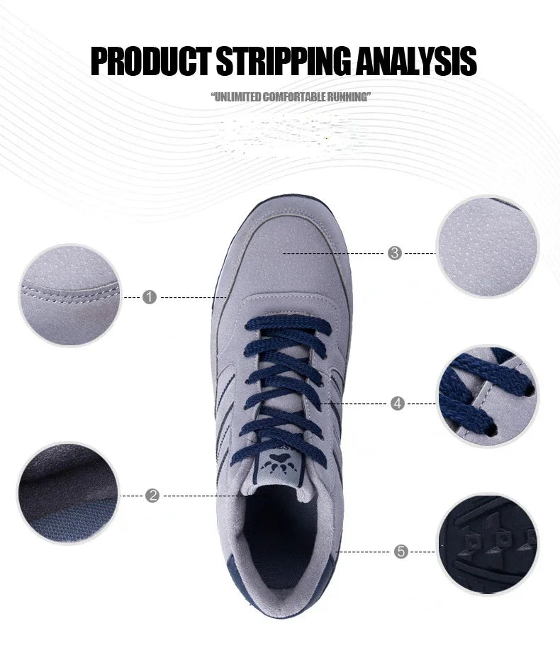 Brand Sneakers Men Outdoor Running Shoes High Quality Lace-Up Men Casual Shoes Fashion Comfortable Walking Shoes Tenis Hombres