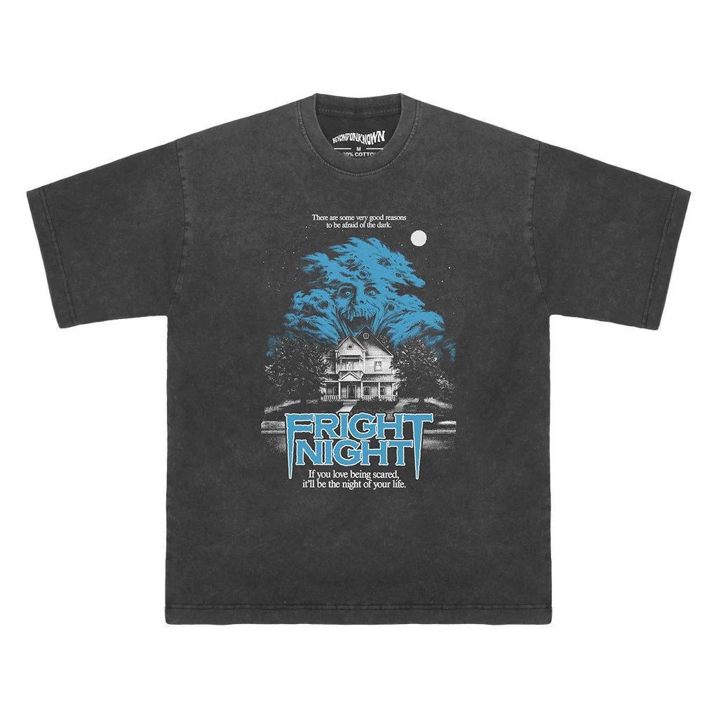 Fright Night T-Shirt Horror 80S Movie Vamp Zombie Washed Long Sleeves Cool Cotton Summer Men's Clothing Short Sleeve Tee Shirt