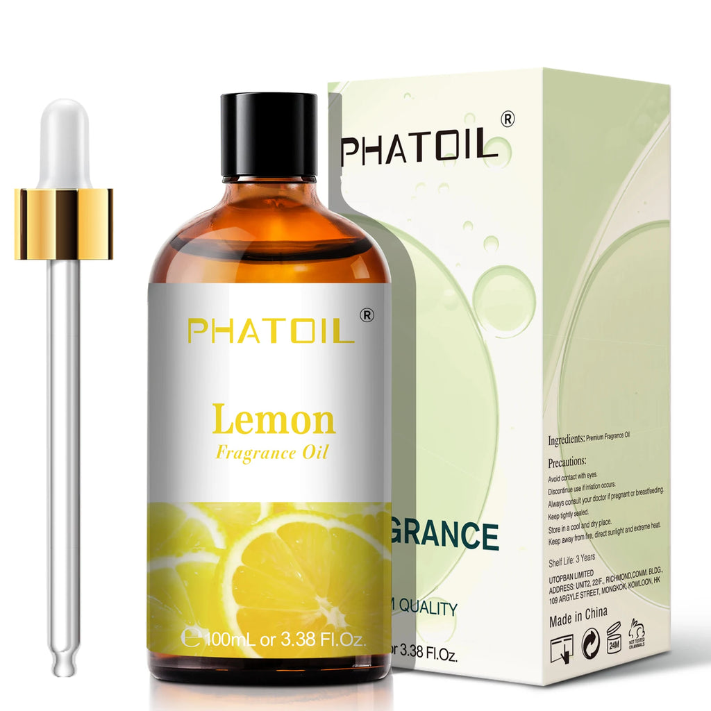 PHATOIL 100ml Fruit Series Fragrance Oils with Glass Dropper Coconut & Vanilla Strawberry Mango Cherry Aroma Oil For Diffuser