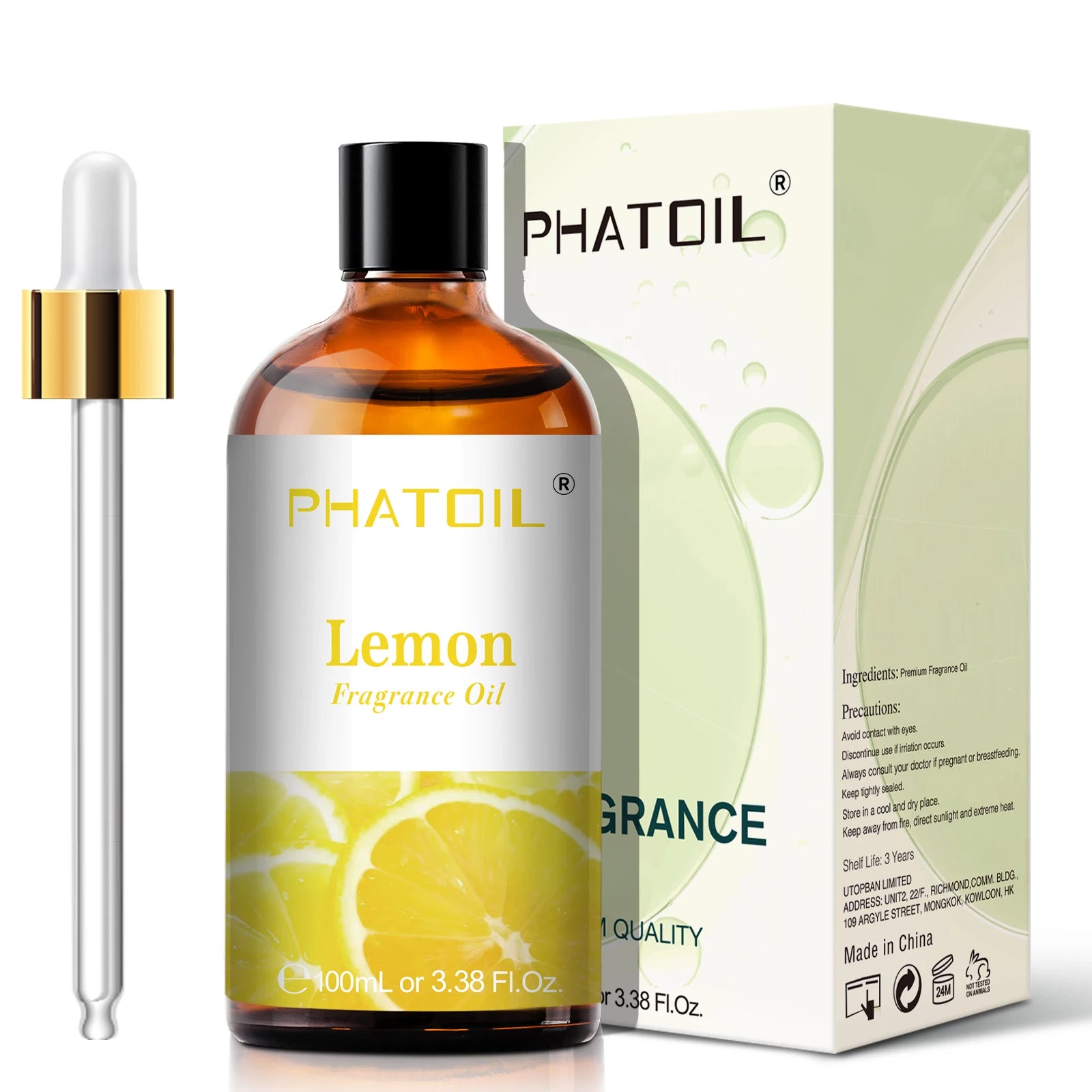 PHATOIL 100ml Fruit Series Fragrance Oils with Glass Dropper Coconut & Vanilla Strawberry Mango Cherry Aroma Oil For Diffuser