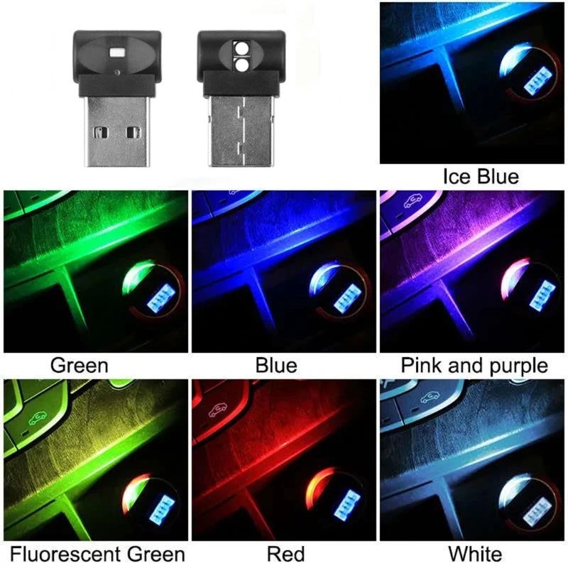 Mini USB LED RGB Ambient Light 7 Color Auto Interior Lamp for Car Laptop Keyboard Atmosphere Smart Night Lamp Mood Light