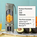 Portable juicer, handheld blender, USB charging juice maker, suitable for making smoothies, milkshakes, and fruit juices