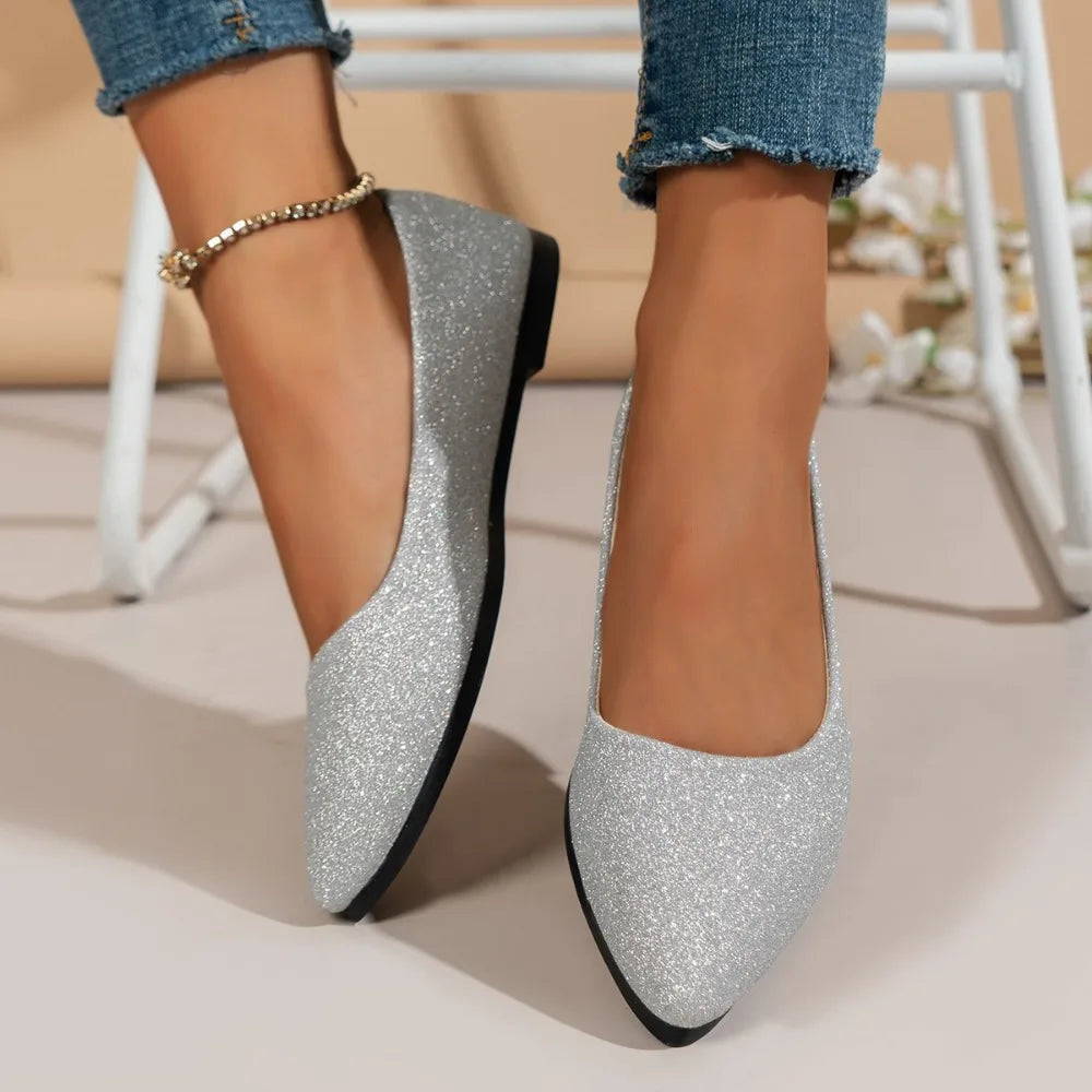 New Arrival Women Pointed Toe Beautiful and Fashion spring autumn Shoes Flat Ballerina Comfortable Casual 2024  Women Shoes