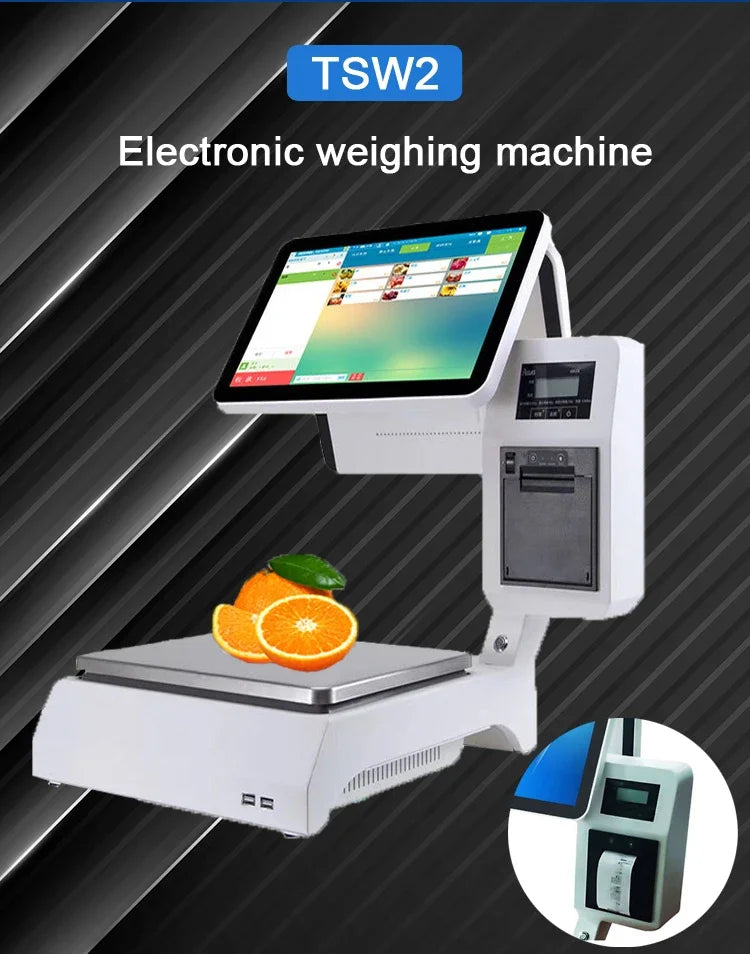 J900 I3 I5 CPU 15.6 11.6 Inch Dual Touch Screen Pos Cashier Register Electronic Point of Sale Weighing Scale