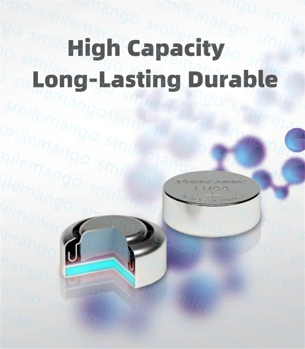 Original Panasonic 1.5V LR44 AG13 175mAh Button Cell Battery 357 SR44 LR1154 Button Batteries For Watch Calculator Coin Cell Toy
