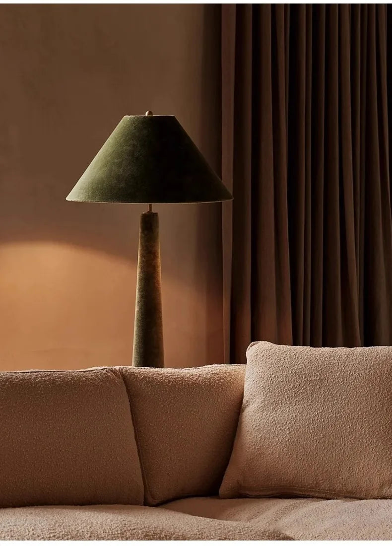Atmosphere Cotton Velvet Fabric Art Decorative Floor Lamp LED E27 Modern Light Fixtures Villa Living Room Bedroom Study Bedside