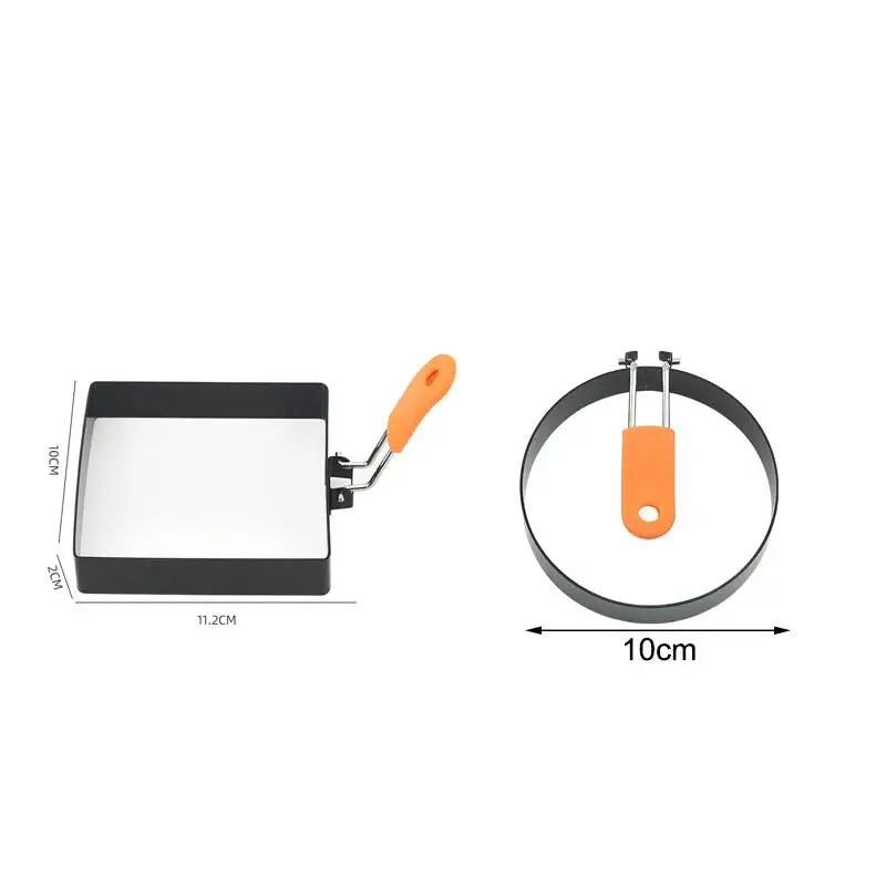 Non-stick Square Round Pancake Mold Muffins Omelet Maker Frying Egg Cooking Tool Kitchen Gadgets Stainless Steel Egg Fried Ring