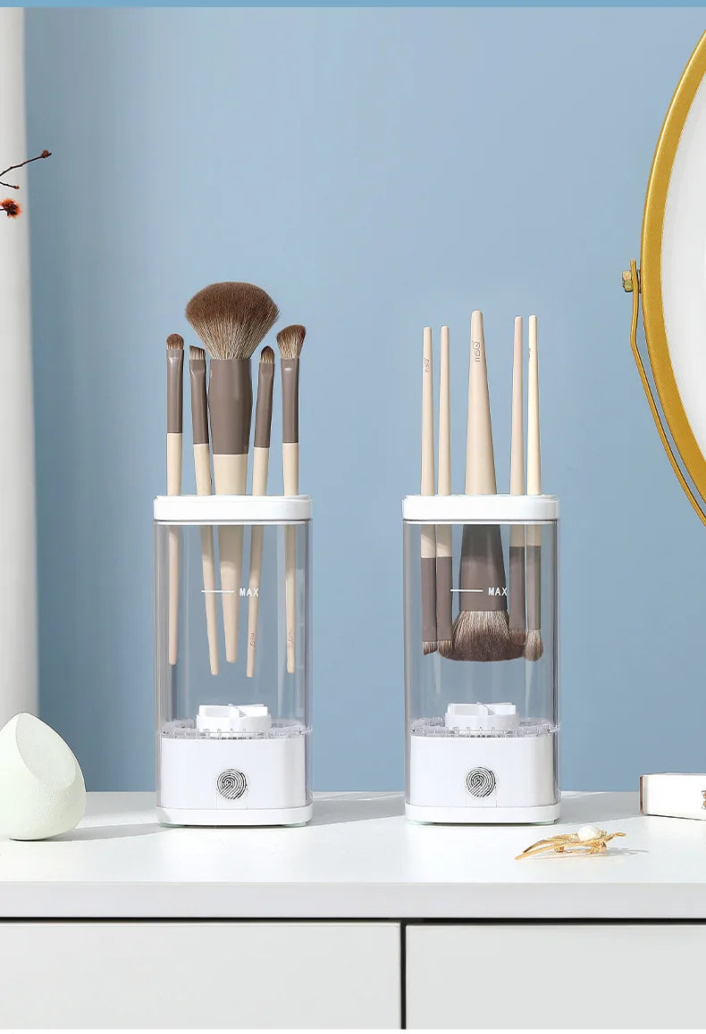 Automatic Makeup Brush Cleaning Machine Electric Cosmetic Tool with Storage Case for Powder Puff Sponge Lazy Beauty Essential
