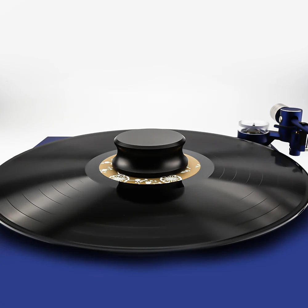 Hifi Record Player Weight Stabilizer for Vinyl LP Turntable Tall, Silver Gold Black