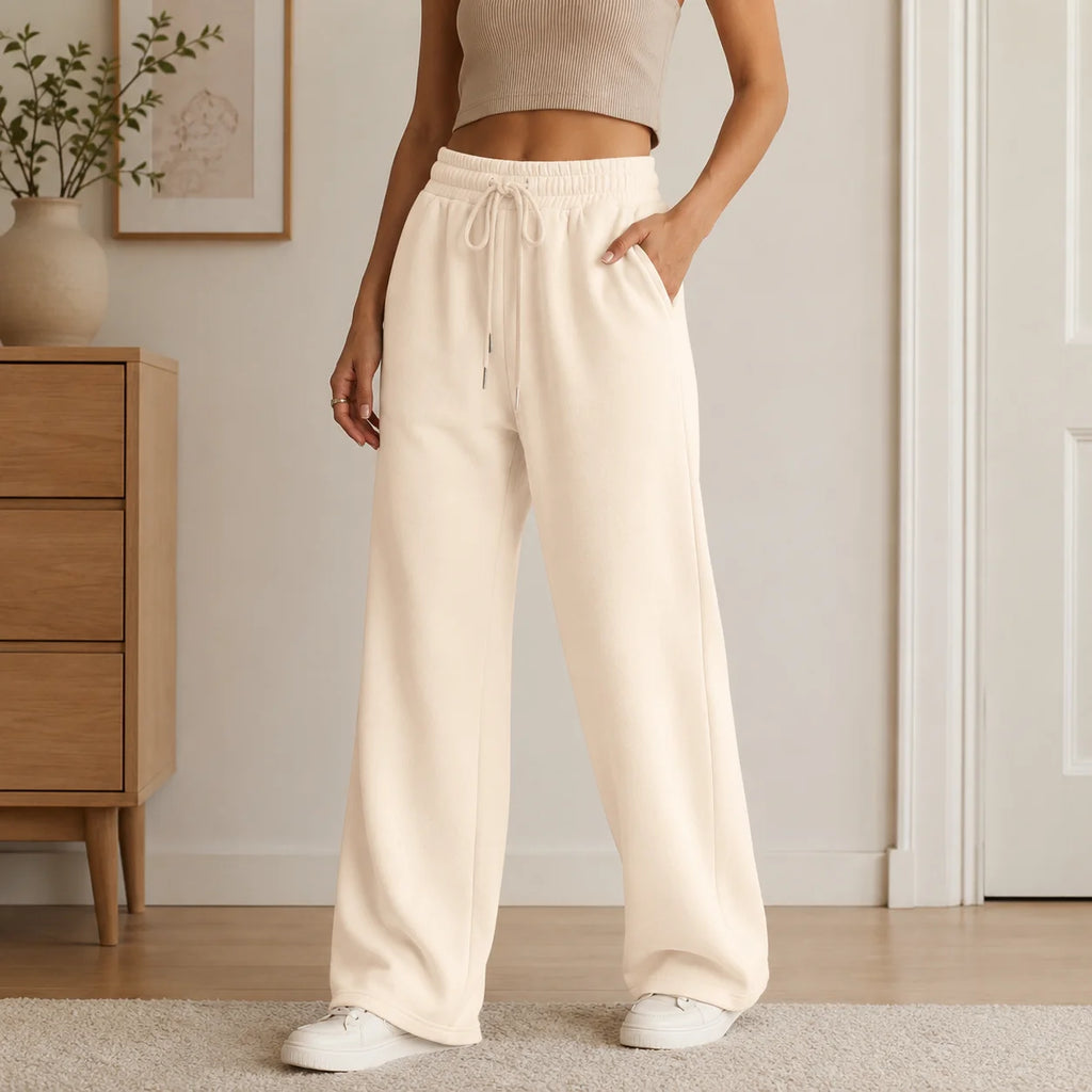 Women Summer Sweatpants 14 Colors Wide Leg Loose Fit Sports Pants Comfortable Drawstring Elastic Waist Casual Streetwear Joggers