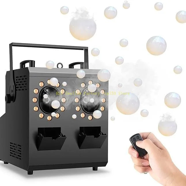 Double hole smoke bubble machine
