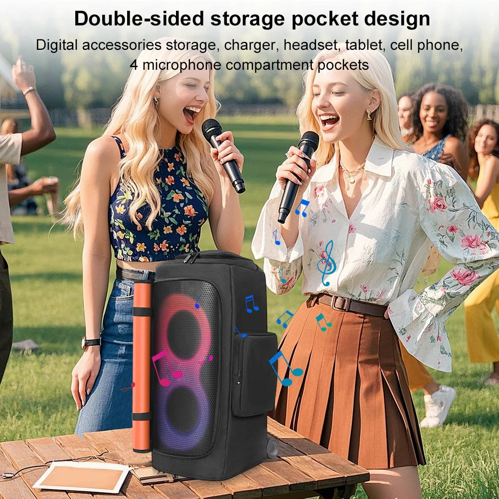 Portable Speaker Dust Case with Mic Pocket For JBL PARTYBOX 310 320 520 710 Speaker Storage Bag Party Speaker Carry Case Cover