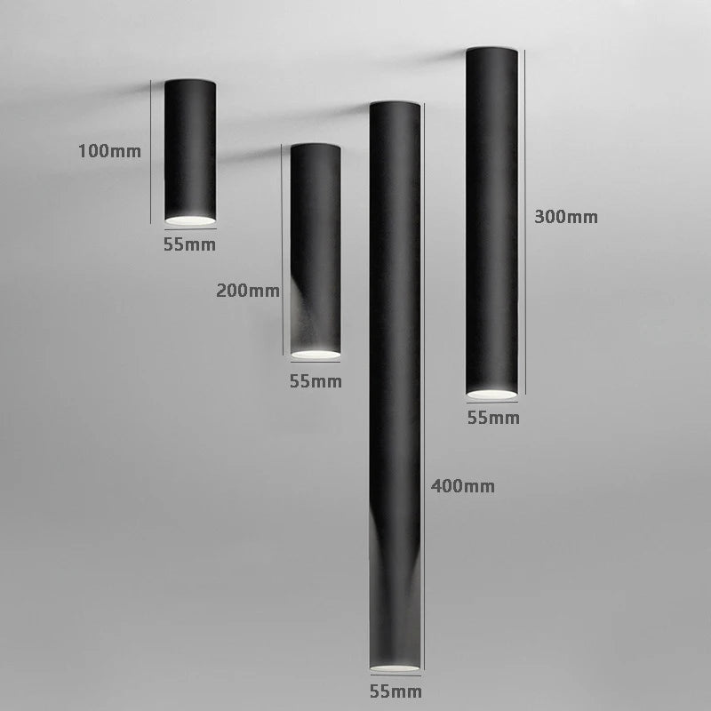 Nordic Light Indoor Lighting Led Ceiling Lamp Long Tube Surface Mounted Spot Light For Living Room Bedroom Corridor Store Art