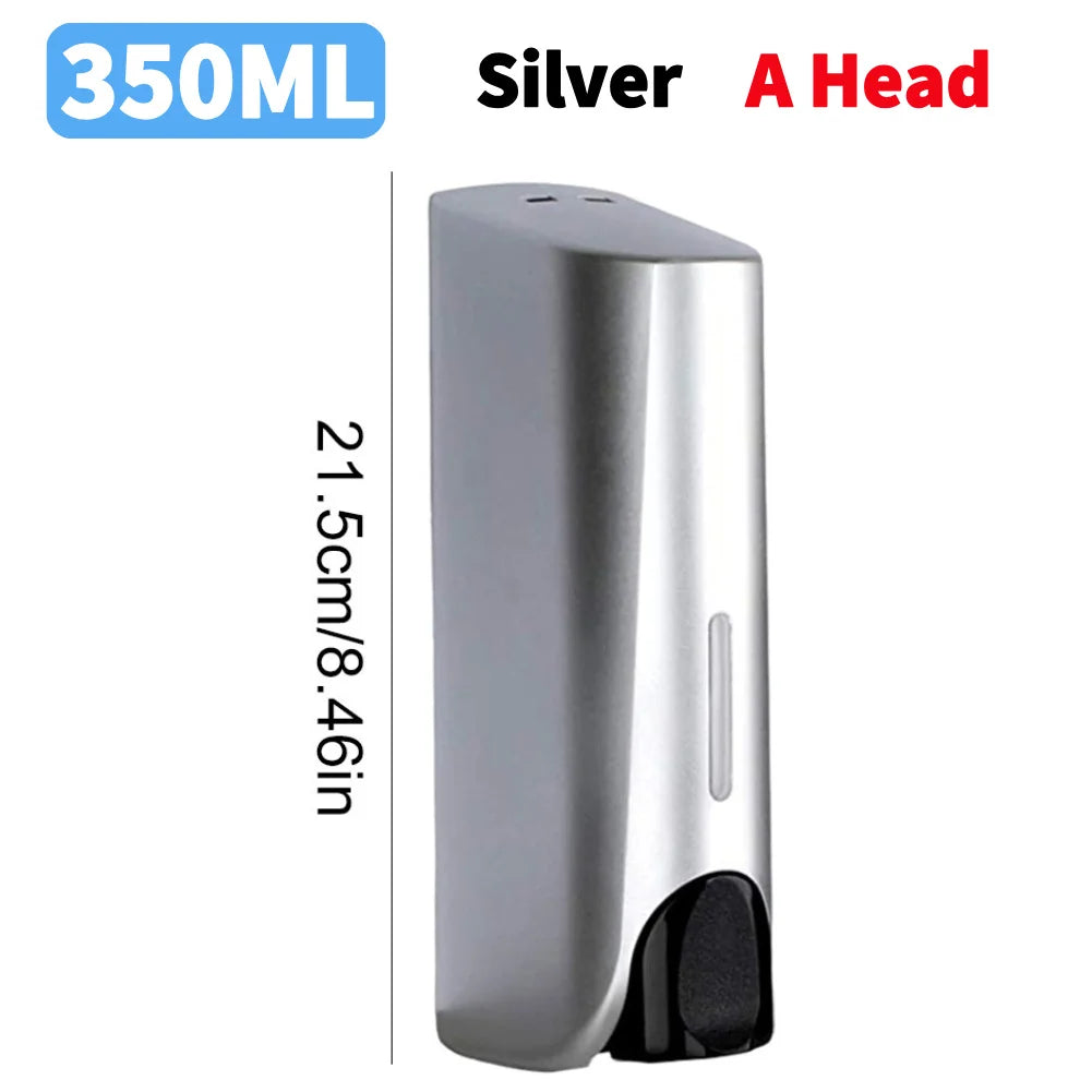 350ML Shower Bath Shampoo Dispenser Waterproof Shower Gel Lotion Soap Dispenser Wall Mount Refillable for Home Hotel Restaurant