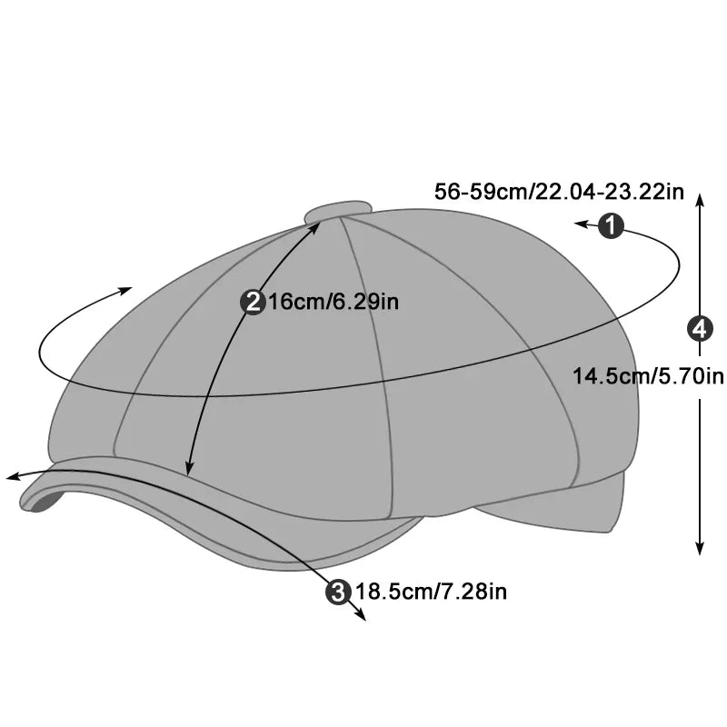 Retro Newsboy Caps Men Octagonal Hats British Painters Hats Autumn Winter Berets Herringbone Flat Caps Hip Hop Berets Gorras