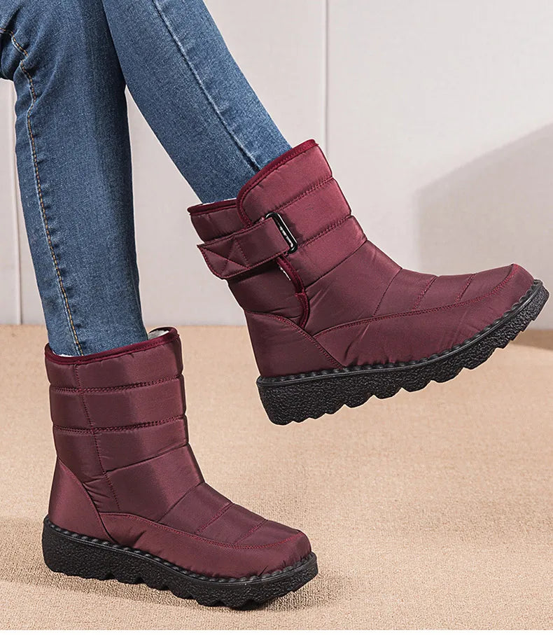Women Boots 2024 Winter Shoes Woman Waterproof Snow Boots Winter Warm Fur Botas Mujer Korea Style Black Ankle Boots For Women