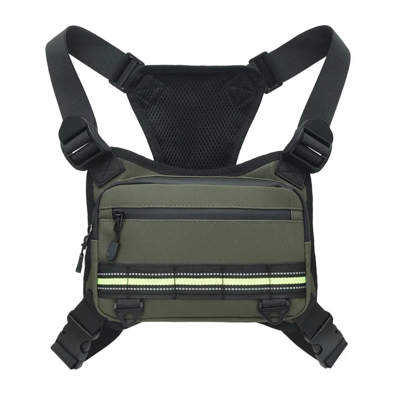 Outdoor Sport Chest Bag Unisex Cycling Bag Hiking Marathon Chest Rig Bag Lightweight Running Vest Backpack Travel Storage Pocket