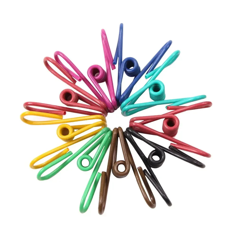 10pcs Multi-Purpose Colorful Clothespins Rust-Resistant PVC Coated Steel for Laundry Photo Organizing Kitchen