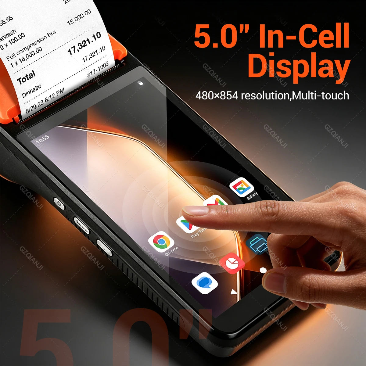 Android 13 Handheld Terminal POS PDA Printer All in one Portable 58mm Thermal Receipt Printer 4G Bluetooth Ticket Bill POS PDA