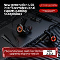 Type-c In-ear dual-mix e-sports gaming headset stereo noise reduction with microphone digital head wired headset