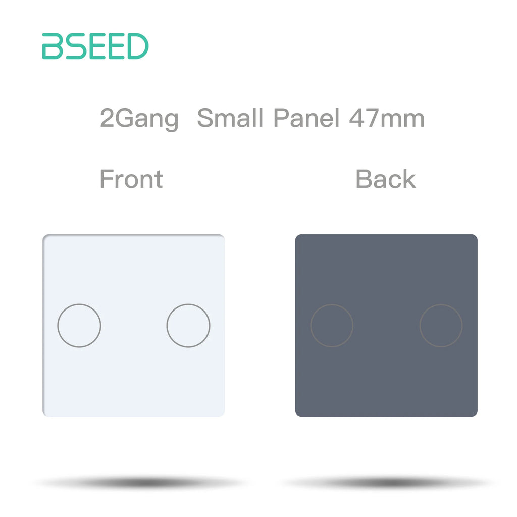 BSEED Wall Light Switches Small Glass Panel Parts 1/2/3Gang White Black Gold Touch Switches Crystal Parts 47mm