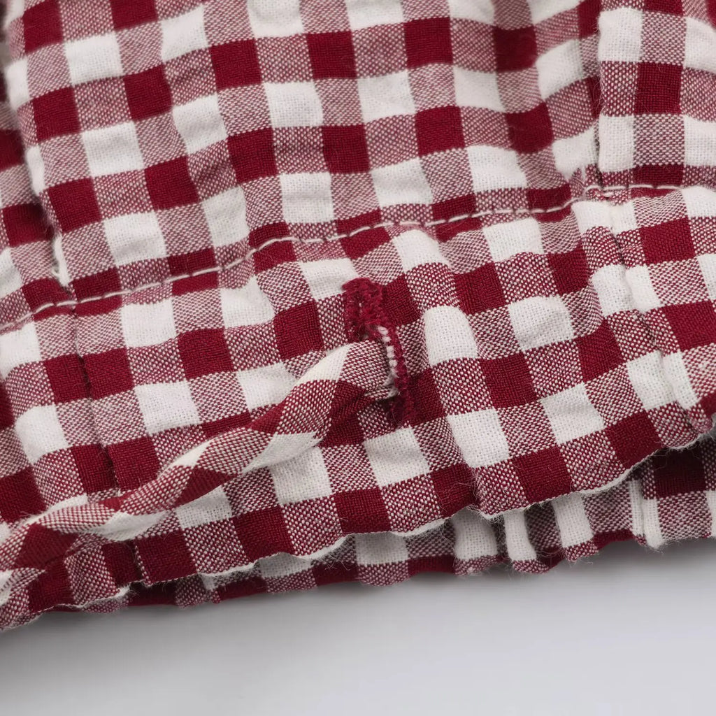 Women's Plaid Jacket, Vintage Gingham Check Coat, Stand Collar Long Sleeve Button Up Outerwear, Loose Casual Autumn Windbreaker