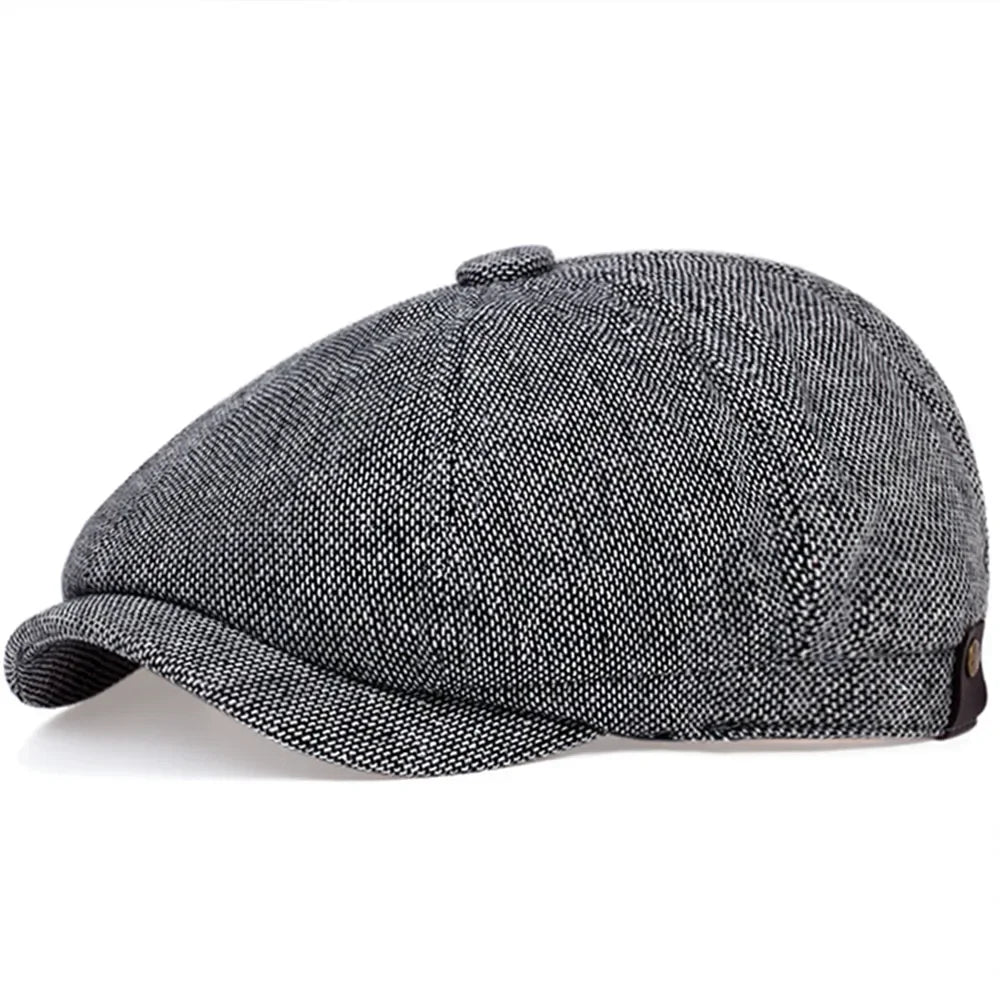 Retro Newsboy Caps Men Octagonal Hats British Painters Hats Autumn Winter Berets Herringbone Flat Caps Hip Hop Berets Gorras