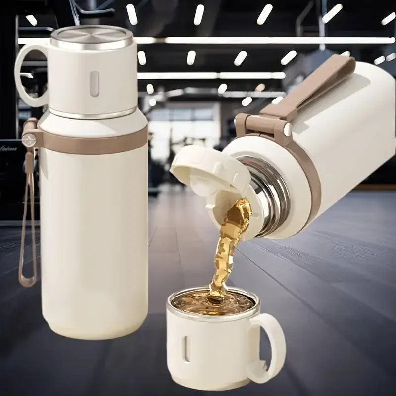 600ML Thermal Water Bottle Stainless Steel Thermos Bottle Keep Cold and Hot Water Bottle Thermos for Tea Coffee Vacuum Flasks