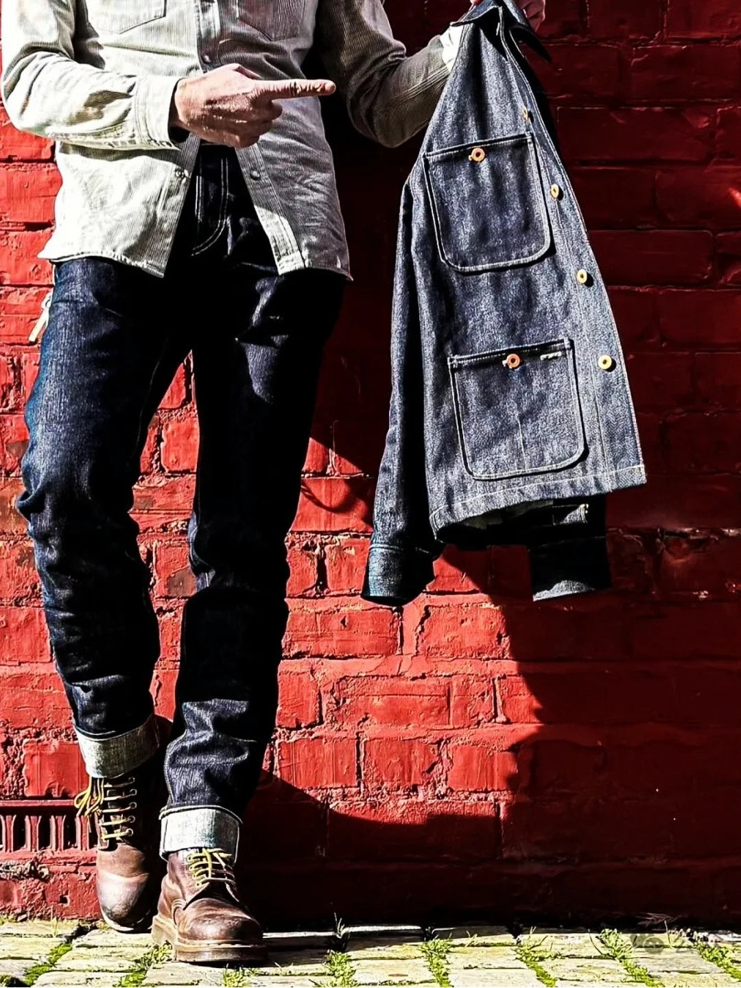 DOUBEL American Retro Ameika Vintage  Material 168 Oz Heavy Ear Denim Jeans Low Waist Zipper Cotton Straight Leg Spring