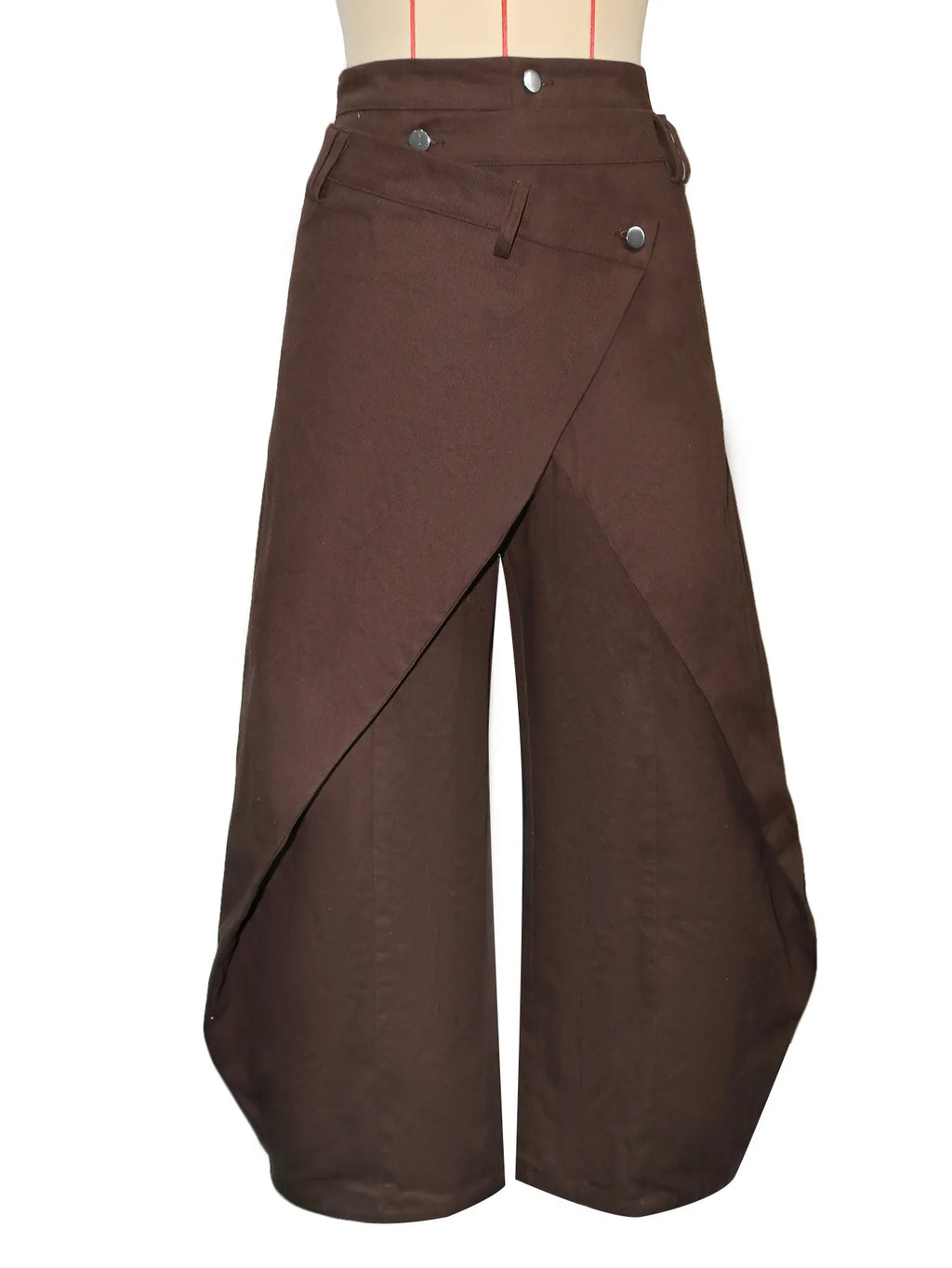Vintage Washed Denim Wide Leg Pants Women Asymmetrical Wrap Overlap High Waist Y2K Streetwear Casual  Fashion Baggy Jeans