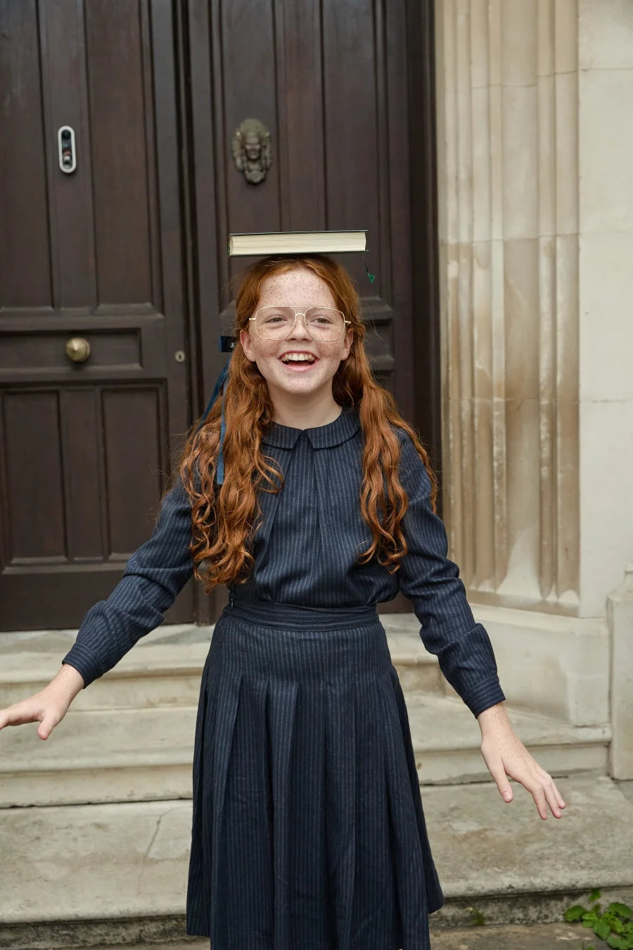 (Ship out in 1 day) AS AW26 ISRAEL Pinstripe Windsor Collection with knitting children clothes shirt