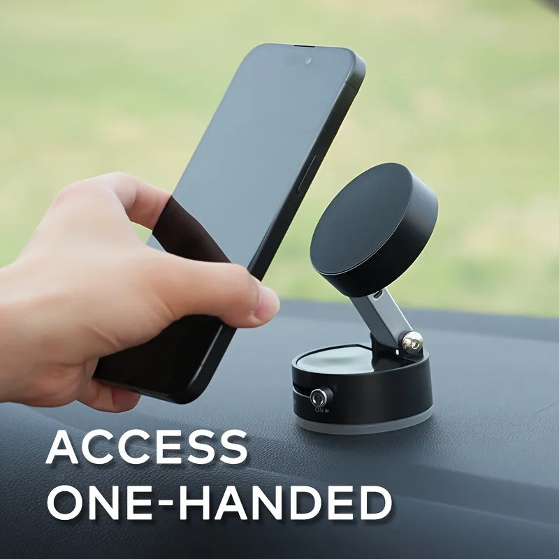 Foldable Double-sided Adsorption Vacuum Magnetic Phone Bracket A2 Hands Free Car Dashboard Mount Portable Desktop Cell Phone Stand Multi Scene Universal Phone Holder