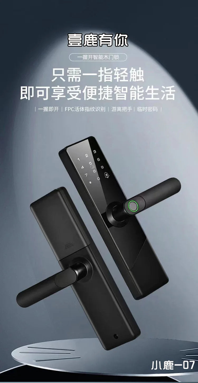MOES Tuya ZigBee Smart Door Lock Indoor Password Fingerprint Remote Unlock Keycard Tamper Alarm Battery Powered Work With Alexa