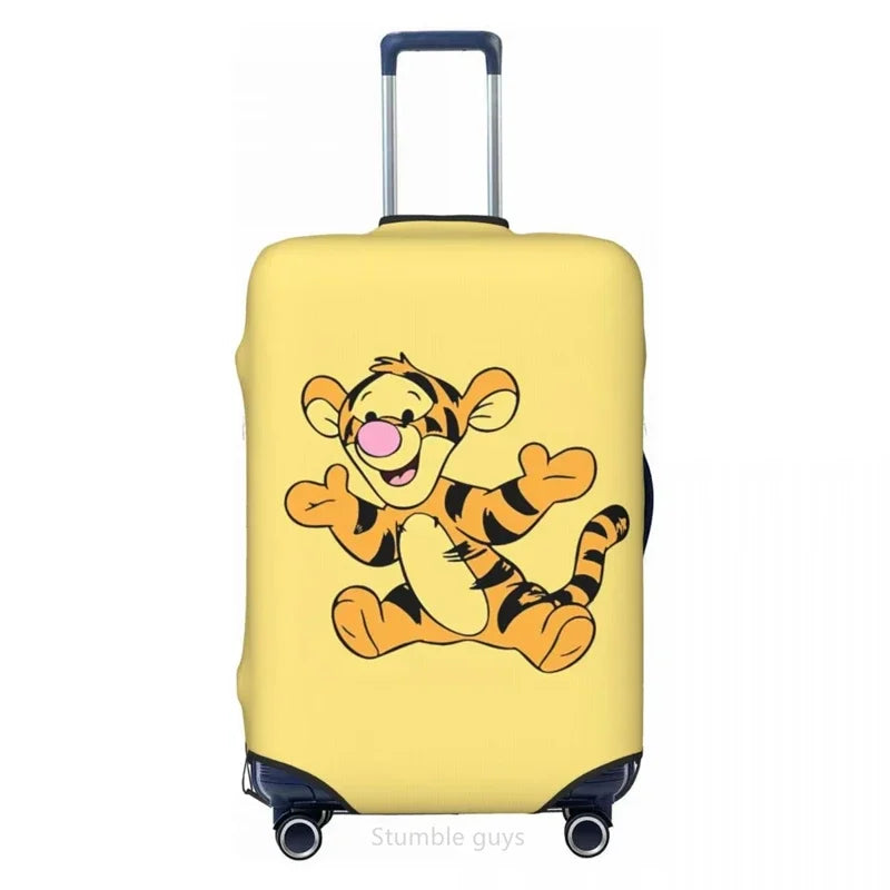 Universal Elastic Suitcase Cover Tiggers Print For 18-32 Inch Luggage Dustproof Anti-Scratch Washable Travel Essential Accessory