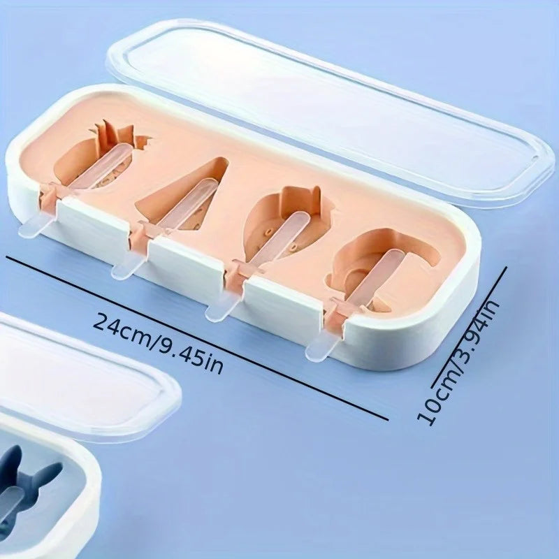 Cartoon Popsicle Mold, Ice Molds, Reusable Ice Cream Molds, Beach Accessories, Summer Kitchen Gadgets, Kitchen Stuff