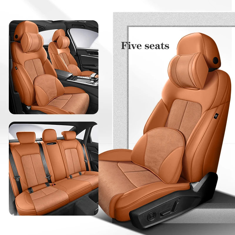 Custom 360° Car Seat Cover For TT MK2 Q7 4L Q5 A7 A6 C7 Avant Auto Interior Protector Accessories