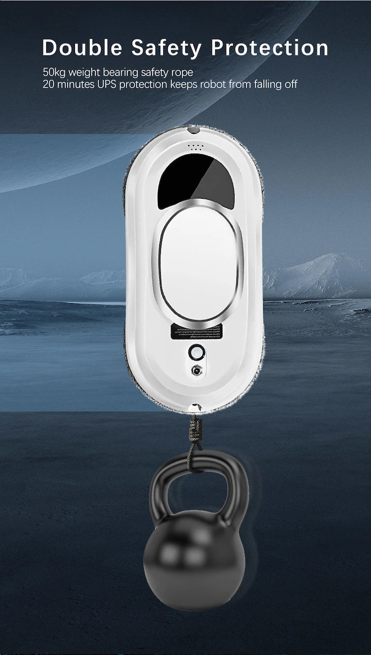 Window Cleaner Robot Cordless with Remote Control  Automatic Smart Glass Cleaning Machine