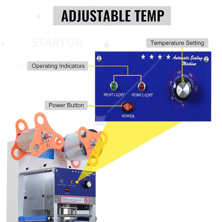High Quality 98mm 95mm 90mm 75mm 60mm 95 90 mm Mini Small Boba Juice Semi Auto Automatic Cup Sealing Machine Sealer