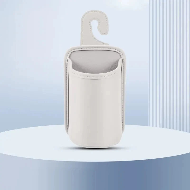 Car Door Cup Holder Self-Adhesived Drink Holder for Side Door Mini Waterproof Pu Leather Trash Bin Umbrella Holder Car Organizer