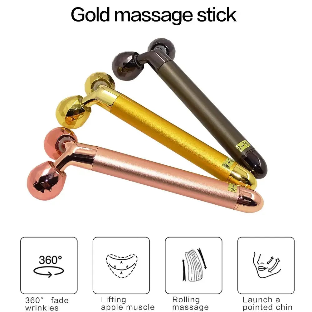 Electric Roller Beauty Bar Vibrating Facial Roller Massager Face Lifting Anti-Wrinkle Skin Care Roller/ Face Slimming Tool