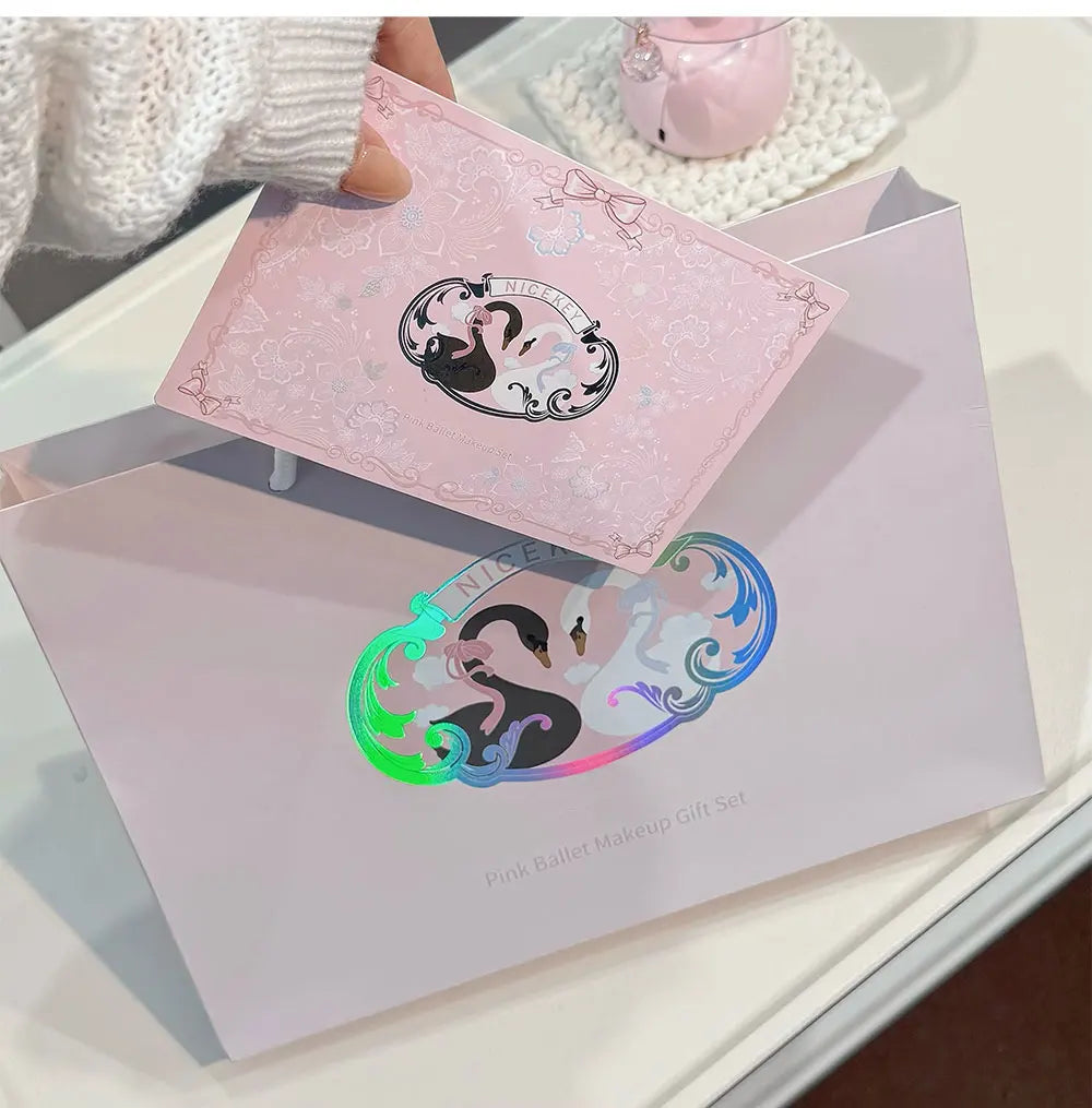 NICEKEY Face Makeup Sets Include 4 Lipgloss,1 Blush,1 Pressed Powder,1 Eyesshadow Palette,1 Contour Palette With Necklace Gift