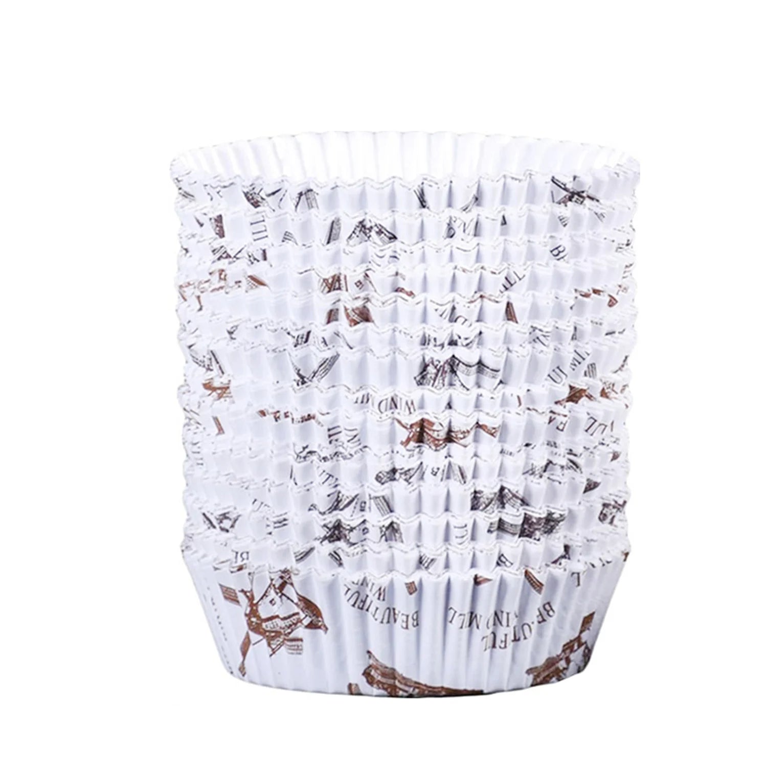 100Pcs Cupcake Liners Greaseproof Baking Cups, Non-Stick Paper Baking Cups, Oval Cake Paper Mufin Liners for Muffins, Cupcakes