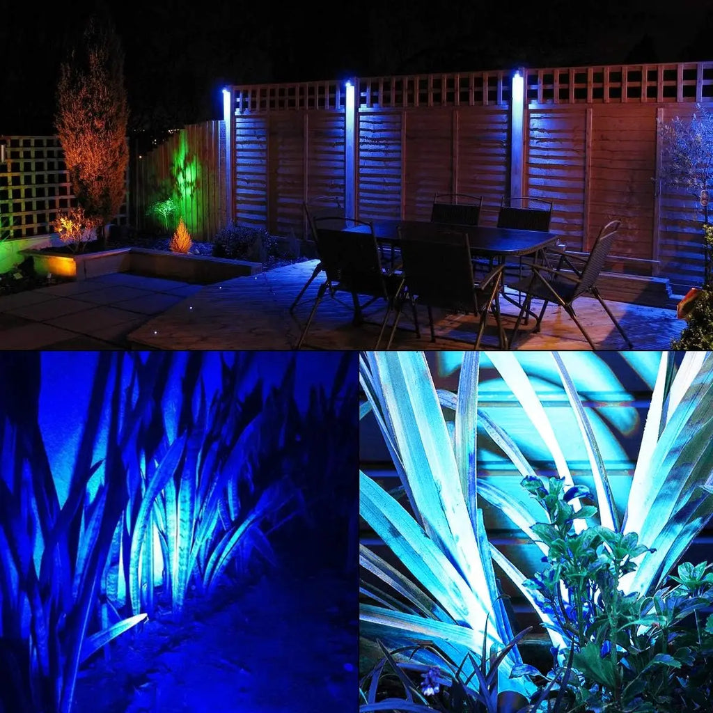 Solar LED Light Outdoor IP65 Waterproof Blue Light Solar Power Light Lawn Light For Garden Decor Solar Wall Light Outdoor