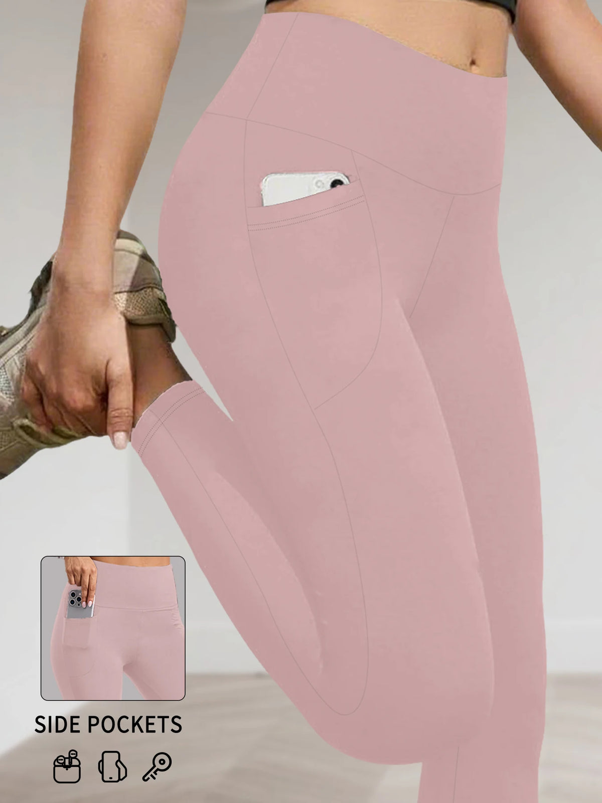 Women's Super Soft Leggings with Pockets, High Waisted Tummy Control for Yoga Workout and Casual Lounge Wear Comfort