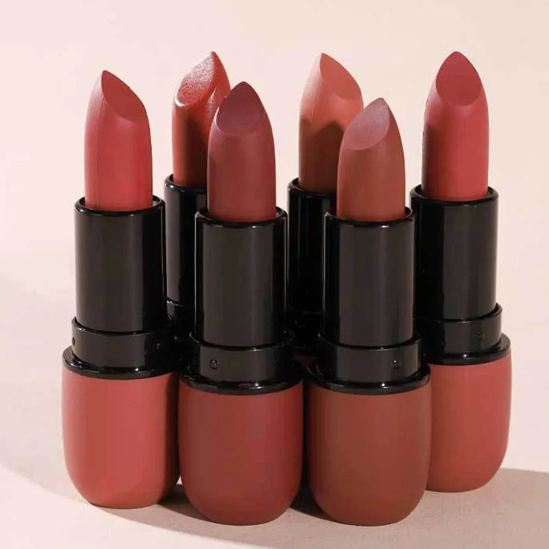 6 Colors Sexy Matte Lipstick Waterproof Long Lasting Color Rendering Non-stick Velvet Lips Contour Pencil Woman Makeup Cosmetics