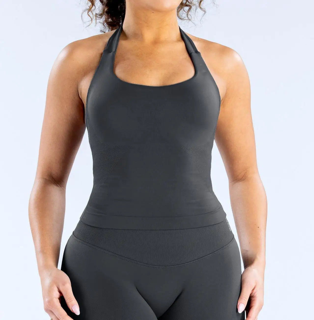 DL 0GO Longline Strappy Top Gym Sports Top Women Seamless Yoga Tank Sportswear Gym Clothing Running Workout Halter