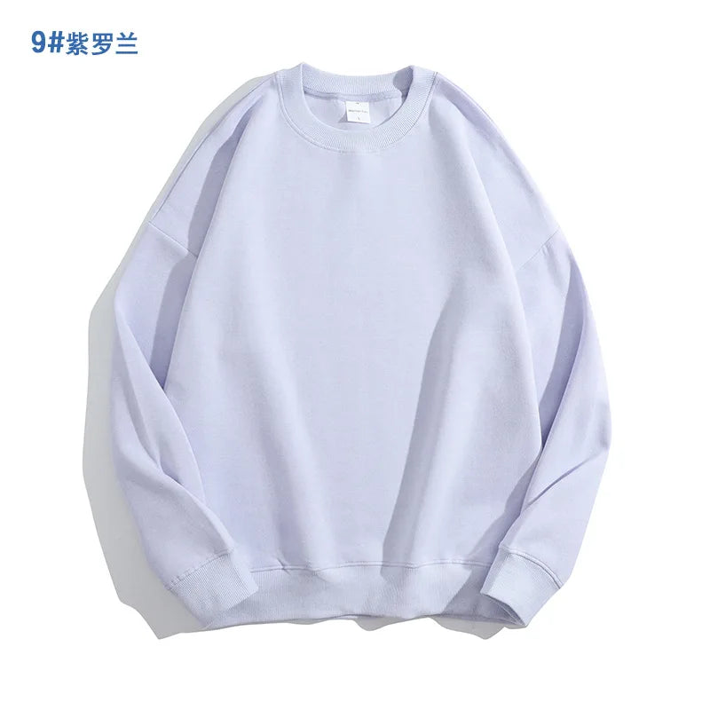 Spring Oversize Sweatshirts for Women O Neck Cotton Solid Hoodie Long Sleeve Tops Loose Women's Pullovers Fashion Streetwear